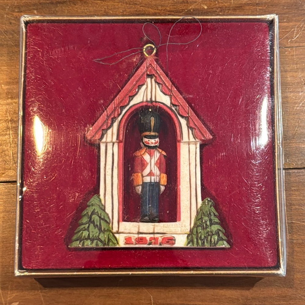 Hallmark Tree Trimmer Christmas Ornament 1976 Soldier Original Box Hong Kong